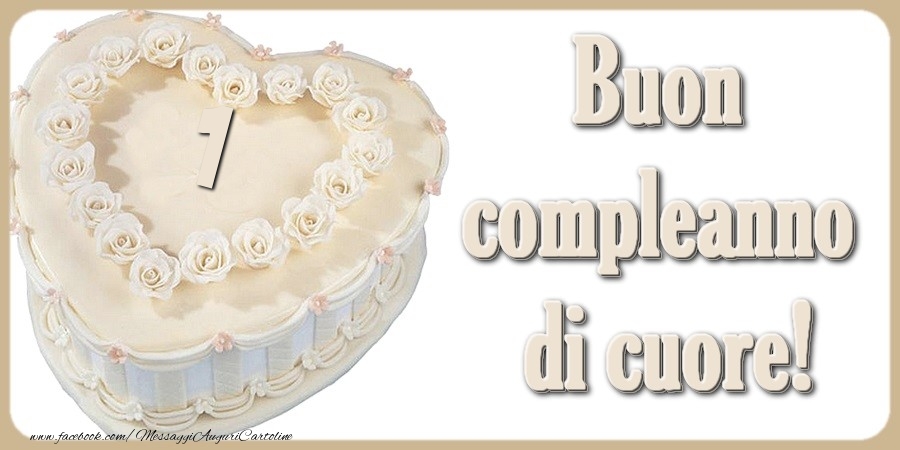 1 anno Buon compleanno di cuore!