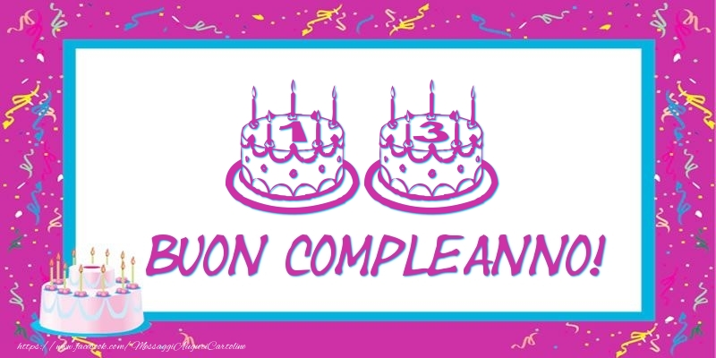 13 anni Buon compleanno!