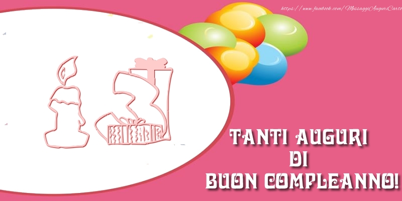 Tanti auguri di buon compleanno per 13 anni!