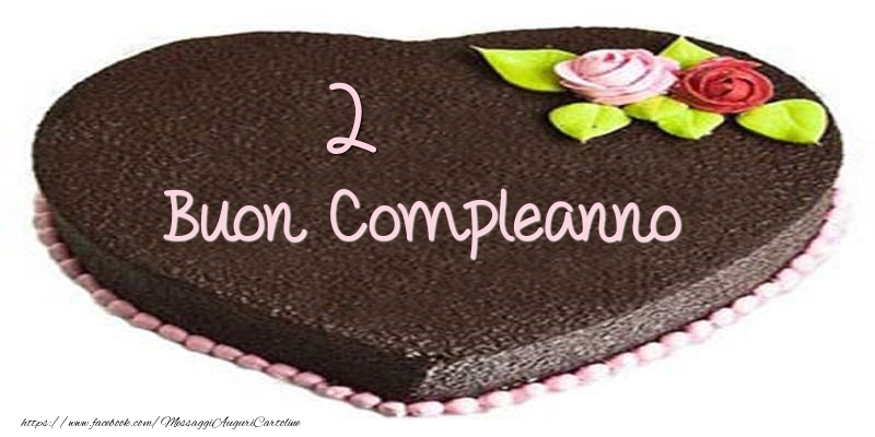 Torta Cuore 2 anni Buon compleanno