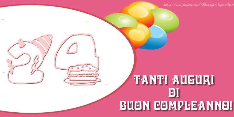 Tanti auguri di buon compleanno per 24 anni!