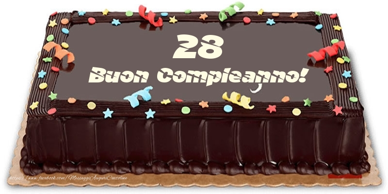 Torta 28 anni Buon Compleanno!