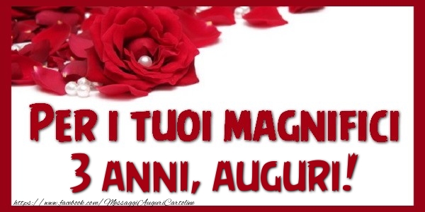 Per i tuoi magnifici 3 annianni, auguri!