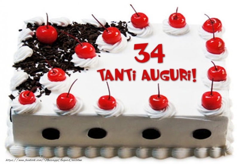 Torta 34 anni Tanti Auguri!
