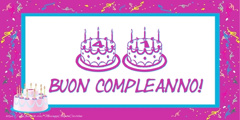 41 anni Buon compleanno!