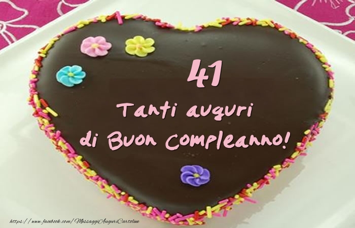 Torta 41 anni - Tanti auguri di Buon Compleanno!
