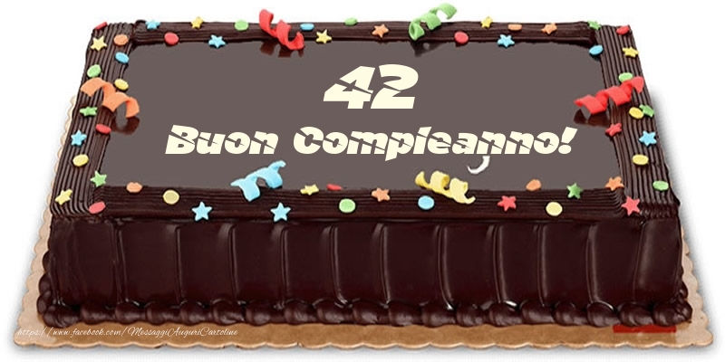 Torta 42 anni Buon Compleanno!