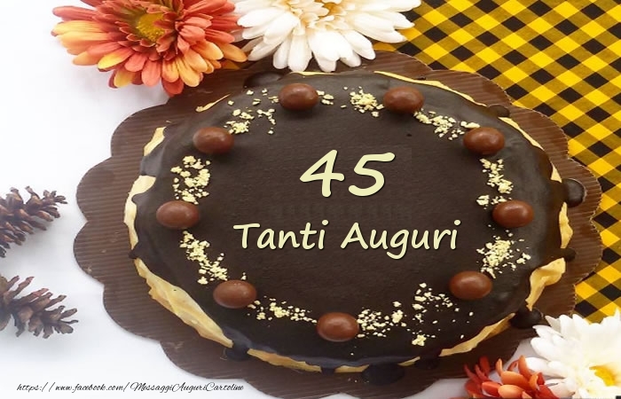 Torta Tanti Auguri 45 anni