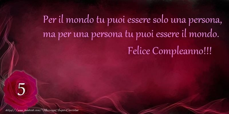 Felice Compleanno 5 anni