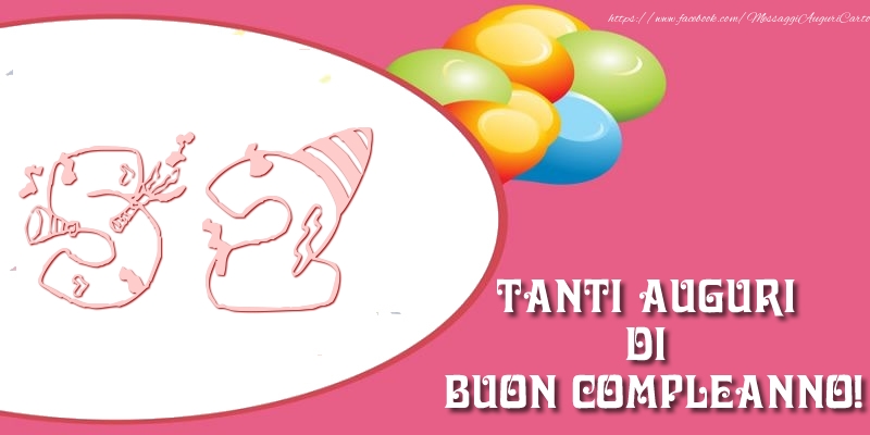 Tanti auguri di buon compleanno per 52 anni!