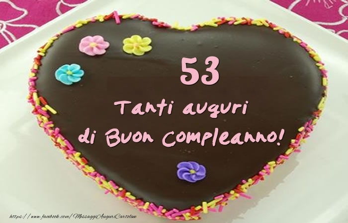 Torta 53 anni - Tanti auguri di Buon Compleanno!