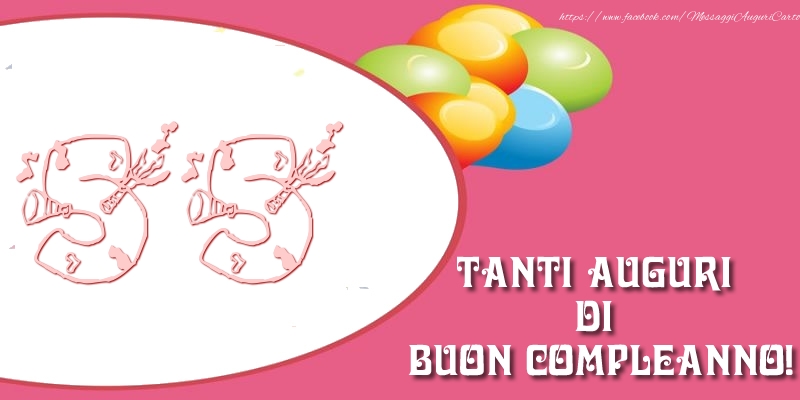 Tanti auguri di buon compleanno per 55 anni!