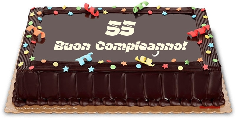 Torta 55 anni Buon Compleanno!