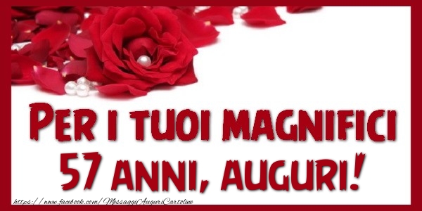 Per i tuoi magnifici 57 annianni, auguri!