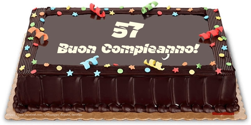 Torta 57 anni Buon Compleanno!