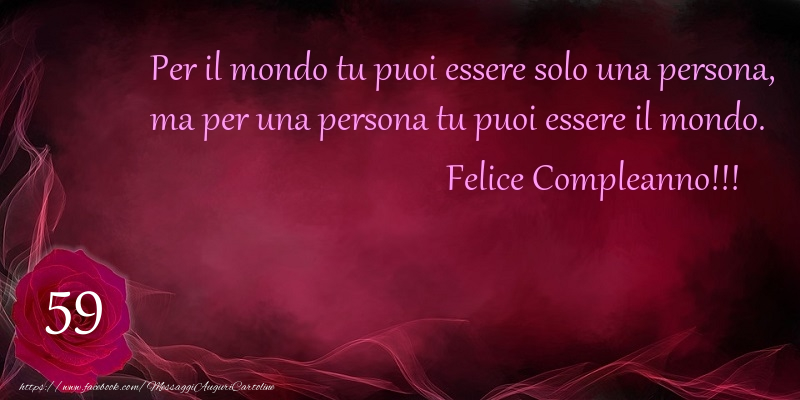 Felice Compleanno 59 anni