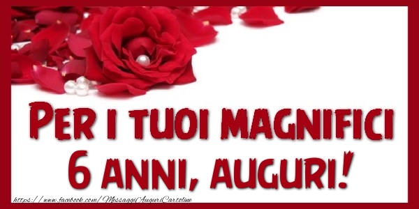 Per i tuoi magnifici 6 annianni, auguri!