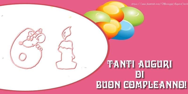 Tanti auguri di buon compleanno per 61 anni!