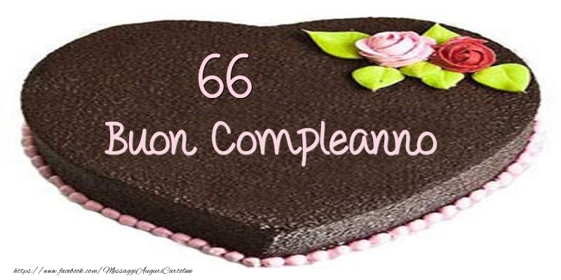 Torta Cuore 66 anni Buon compleanno