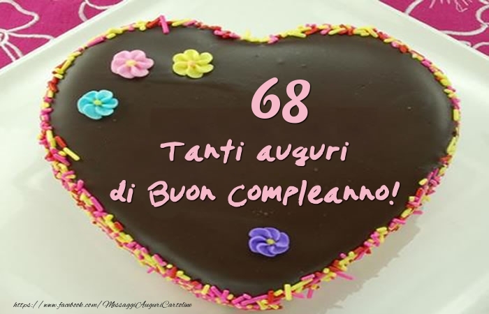 Torta 68 anni - Tanti auguri di Buon Compleanno!