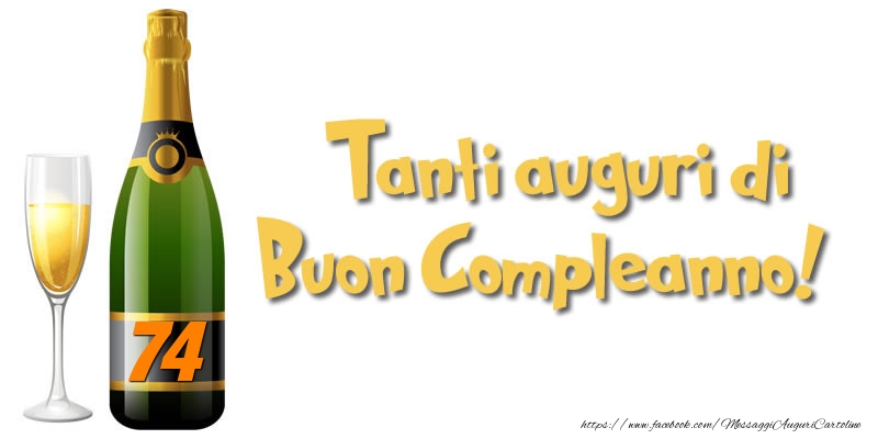 74 anni Tanti auguri di  Buon Compleanno!