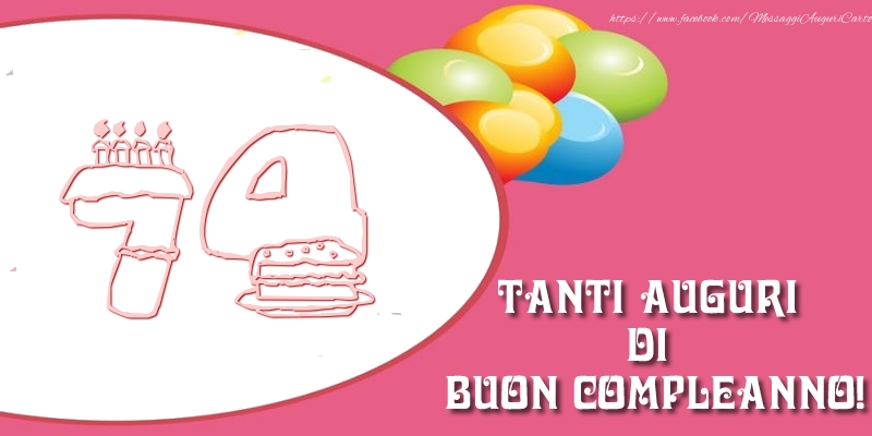 Tanti auguri di buon compleanno per 74 anni!