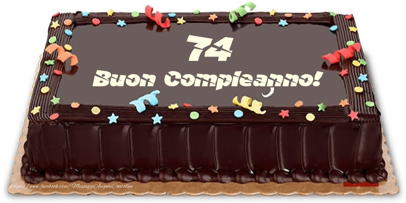 Torta 74 anni Buon Compleanno!