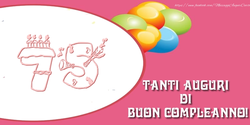 Tanti auguri di buon compleanno per 75 anni!