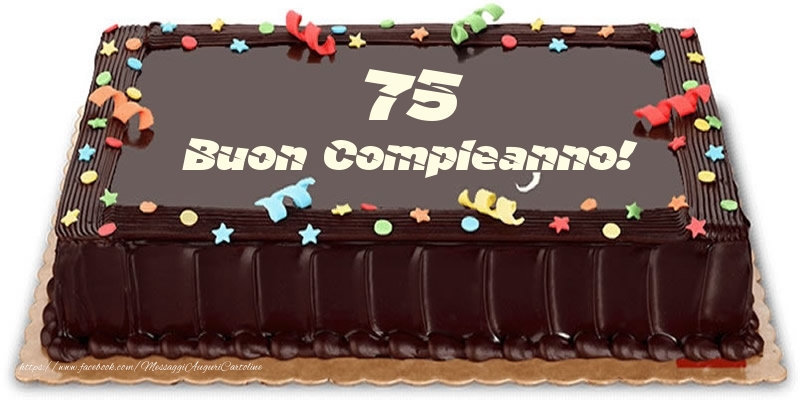 Torta 75 anni Buon Compleanno!