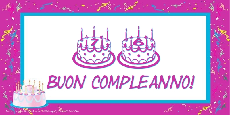 76 anni Buon compleanno!