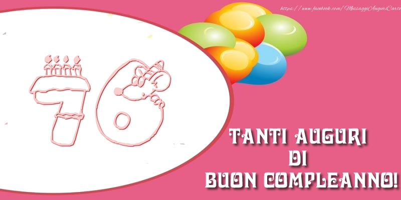 Tanti auguri di buon compleanno per 76 anni!