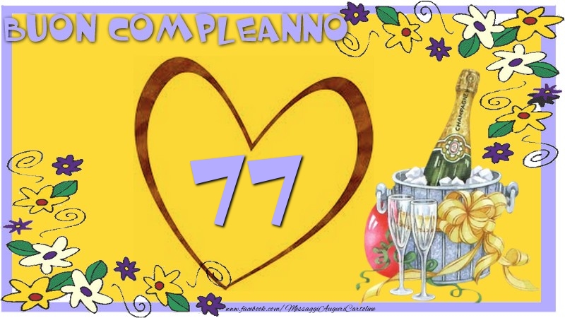Buon Compleanno 77 anni