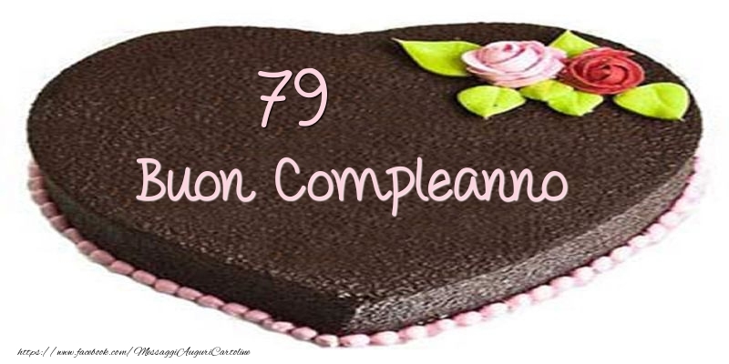 Torta Cuore 79 anni Buon compleanno