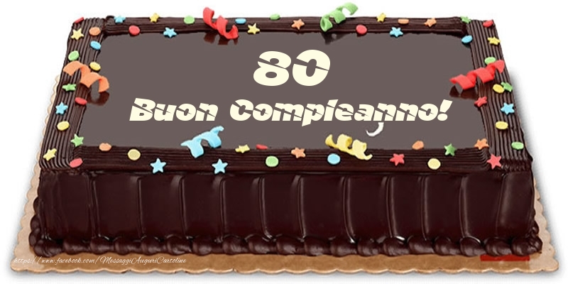Torta 80 anni Buon Compleanno!