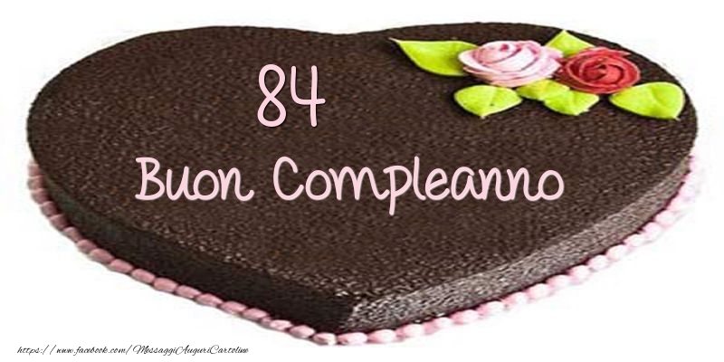 Torta Cuore 84 anni Buon compleanno