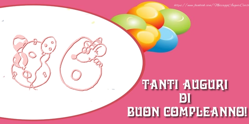 Tanti auguri di buon compleanno per 86 anni!