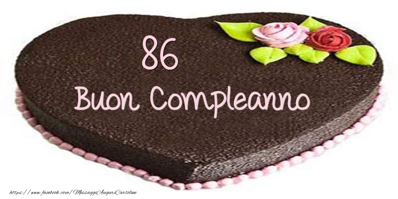 Torta Cuore 86 anni Buon compleanno
