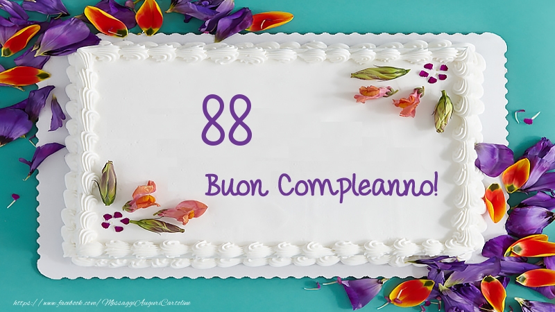 Buon Compleanno 88 anni torta!