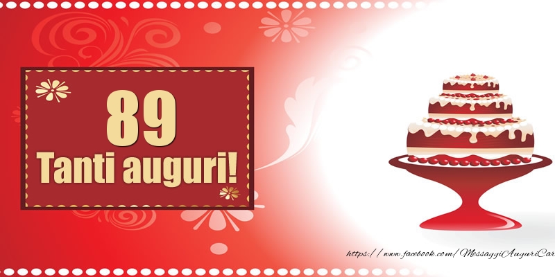 89 anni Auguri Compleanno Torta