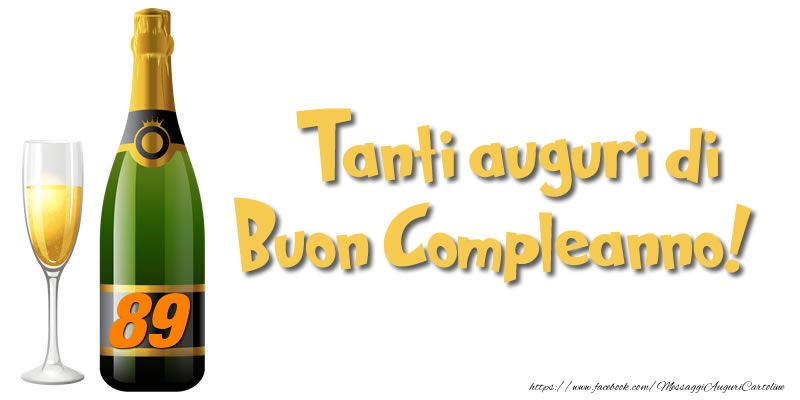 89 anni Tanti auguri di  Buon Compleanno!
