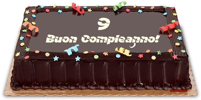 Torta 9 anni Buon Compleanno!