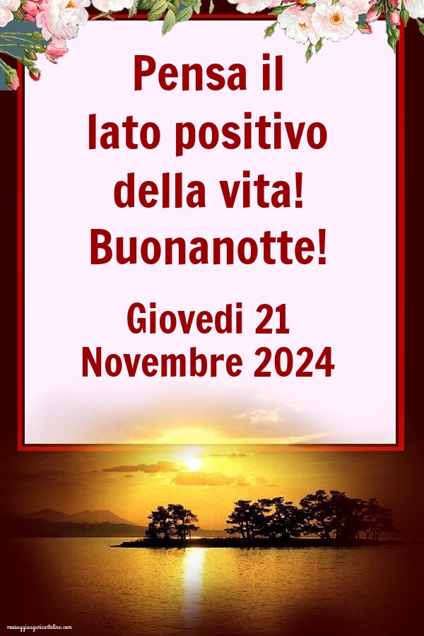 Giovedi, 7 Dicembre 2023: Buonanotte!