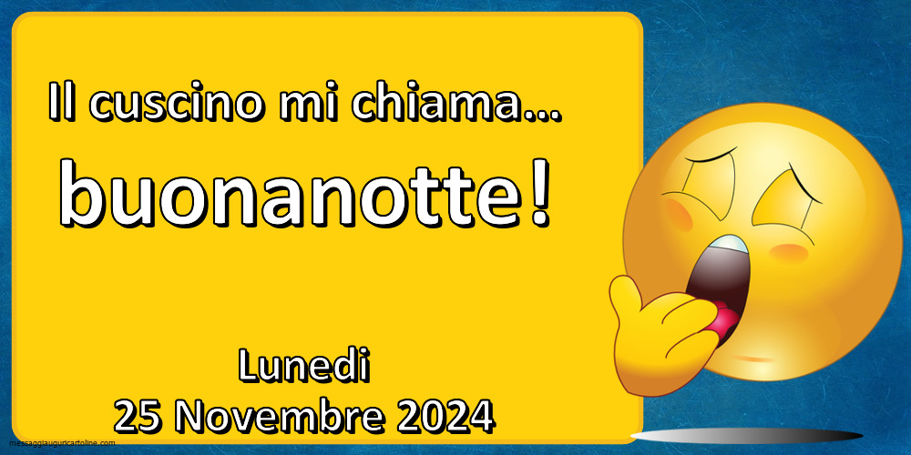 Giovedi, 7 Dicembre 2023: Il cuscino mi chiama