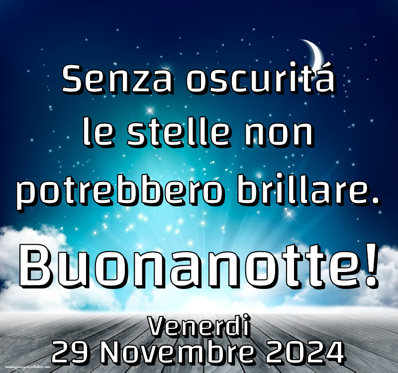 Giovedi, 7 Dicembre 2023: Buonanotte!