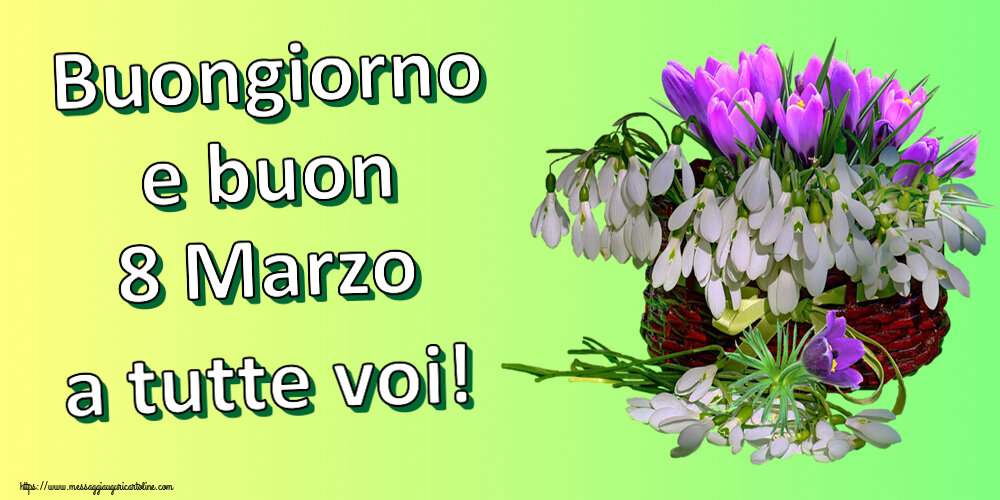 Buongiorno e buon 8 Marzo a tutte voi! ~ bucaneve nel cesto