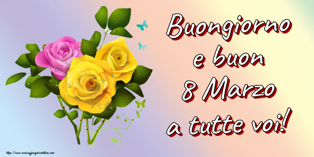 Buongiorno e buon 8 Marzo a tutte voi! ~ tre rose