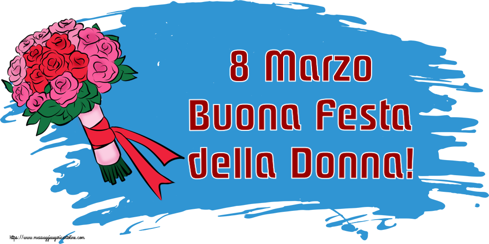 8 Marzo Buona Festa della Donna! ~ bouquet di fiori - pittura