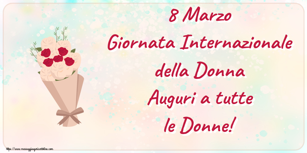 8 Marzo Giornata Internazionale della Donna Auguri a tutte le Donne! ~ bouquet di fiori clipart