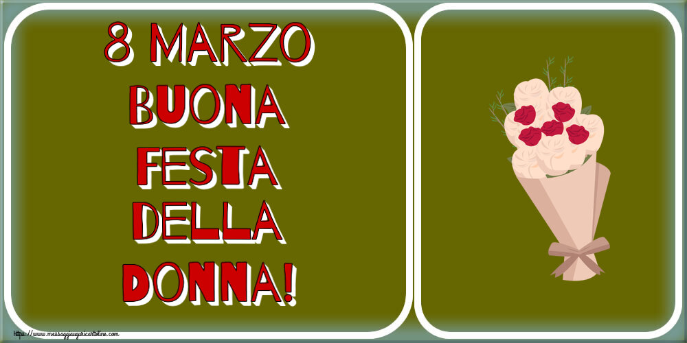 8 Marzo Buona Festa della Donna! ~ bouquet di fiori clipart