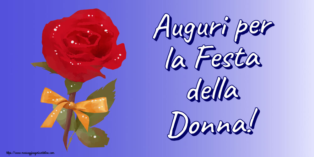 Auguri per la Festa della Donna! ~ una rosa rossa dipinta